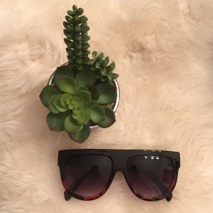 Sunglasses tortoise 52 mm gradient flat top